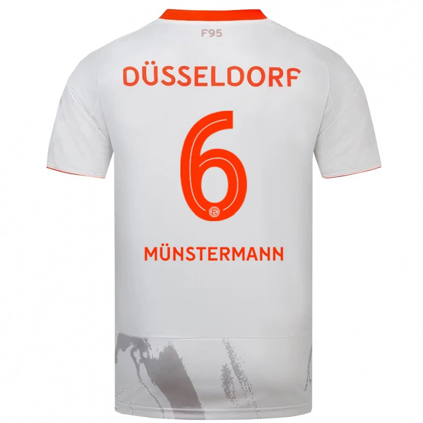Danxen Mujer Camiseta Paul Münstermann #6 Blanco Naranja 2ª Equipación 2025/26 La Camisa