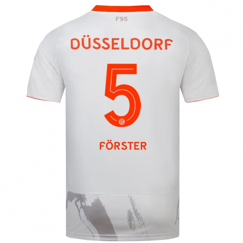 Danxen Mujer Camiseta Noah Förster #5 Blanco Naranja 2ª Equipación 2025/26 La Camisa