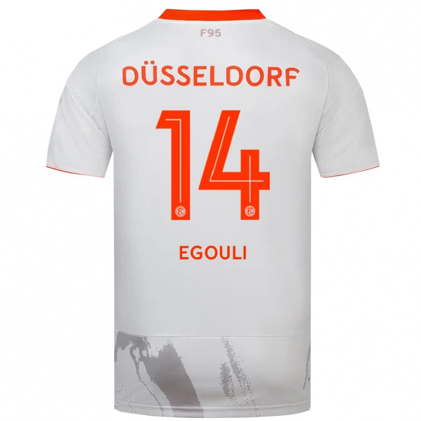 Danxen Mujer Camiseta Noah Egouli #14 Blanco Naranja 2ª Equipación 2025/26 La Camisa