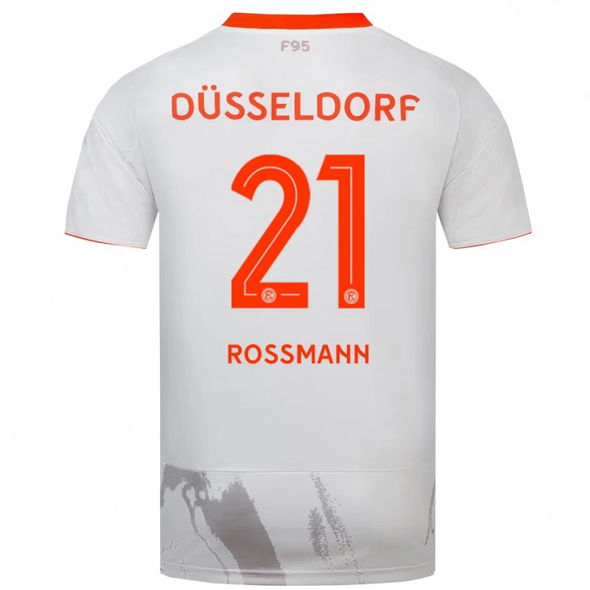 Danxen Mujer Camiseta Tim Rossmann #21 Blanco Naranja 2ª Equipación 2025/26 La Camisa