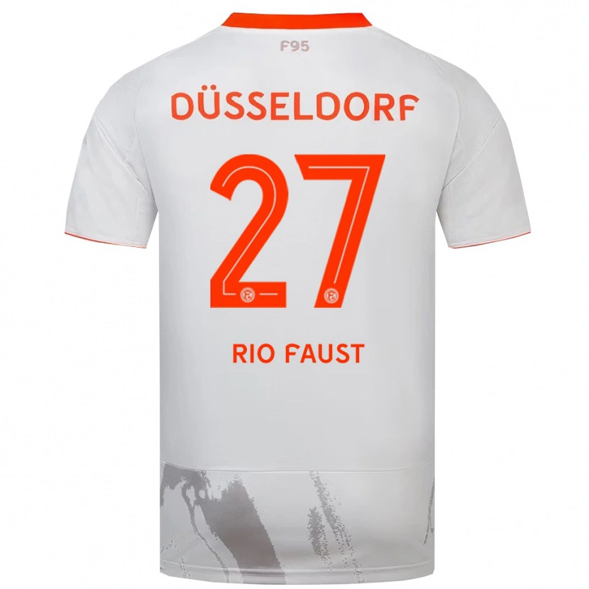 Danxen Mujer Camiseta Rio Faust #27 Blanco Naranja 2ª Equipación 2025/26 La Camisa