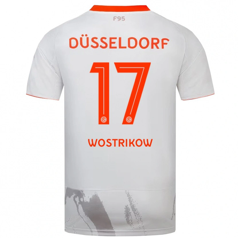 Danxen Mujer Camiseta Danil Wostrikow #17 Blanco Naranja 2ª Equipación 2025/26 La Camisa
