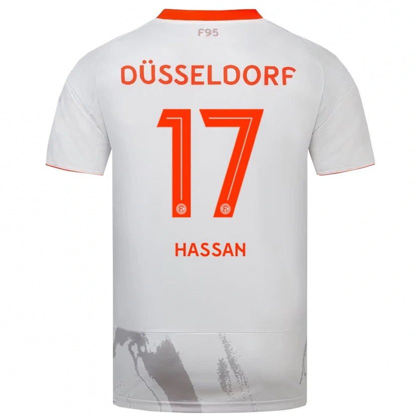 Danxen Mujer Camiseta Ahmad Hassan #17 Blanco Naranja 2ª Equipación 2025/26 La Camisa