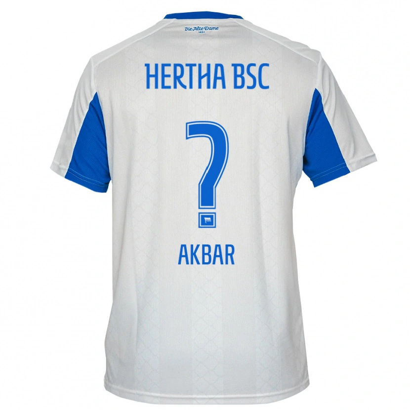 Danxen Mujer Camiseta Schikib Akbar #0 Blanco Azul 2ª Equipación 2025/26 La Camisa