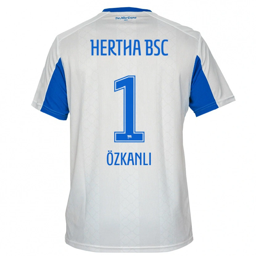 Danxen Mujer Camiseta Burak Özkanli #1 Blanco Azul 2ª Equipación 2025/26 La Camisa