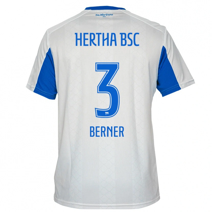 Danxen Mujer Camiseta Janne Berner #3 Blanco Azul 2ª Equipación 2025/26 La Camisa