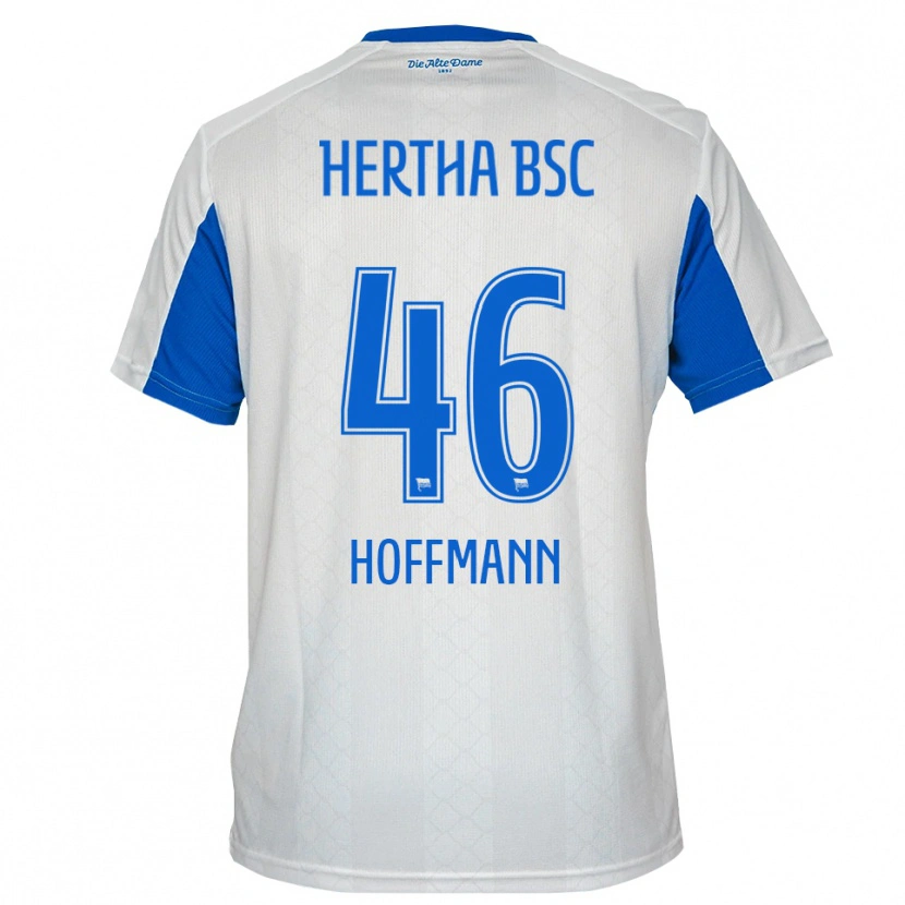 Danxen Mujer Camiseta Tim Hoffmann #46 Blanco Azul 2ª Equipación 2025/26 La Camisa