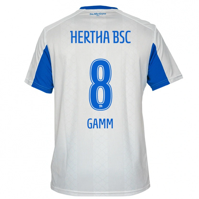 Danxen Mujer Camiseta Giorgio Gamm #8 Blanco Azul 2ª Equipación 2025/26 La Camisa