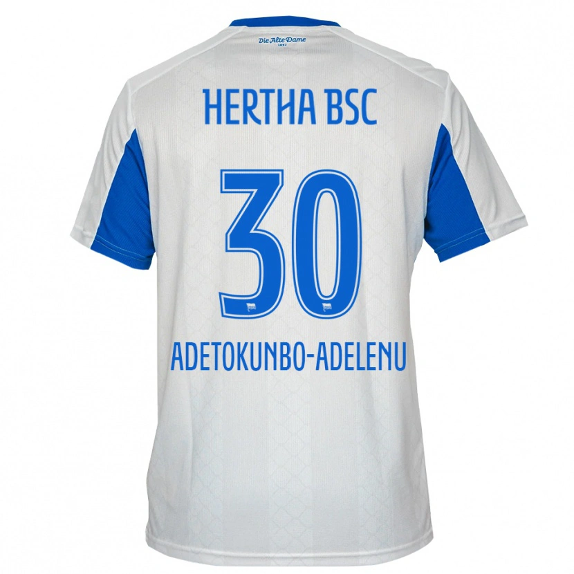 Danxen Mujer Camiseta Oluwajimi Adetokunbo-Adelenu #30 Blanco Azul 2ª Equipación 2025/26 La Camisa