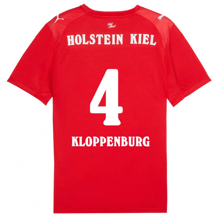Danxen Mujer Camiseta Len Kloppenburg #4 Rojo Azul 2ª Equipación 2025/26 La Camisa