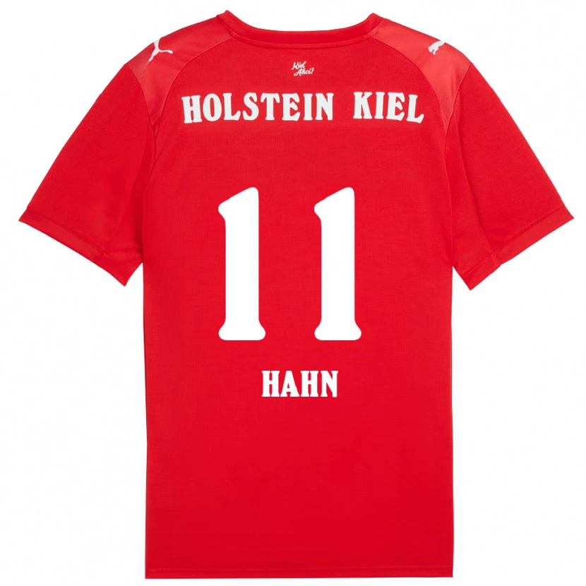 Danxen Mujer Camiseta Kevin Hahn #11 Rojo Azul 2ª Equipación 2025/26 La Camisa