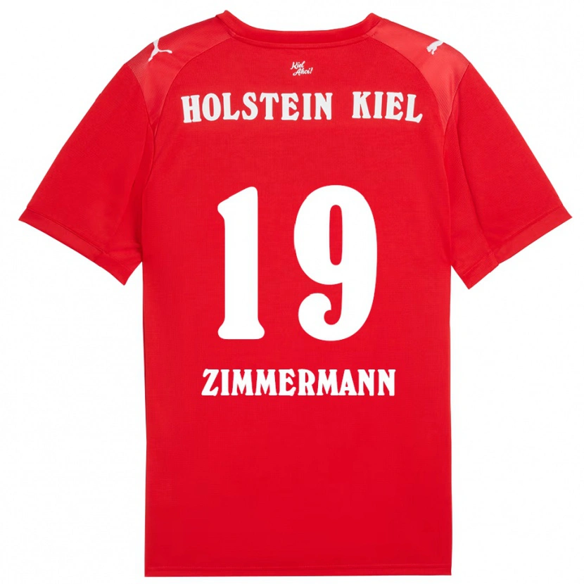 Danxen Mujer Camiseta Luiza Zimmermann #19 Rojo Azul 2ª Equipación 2025/26 La Camisa