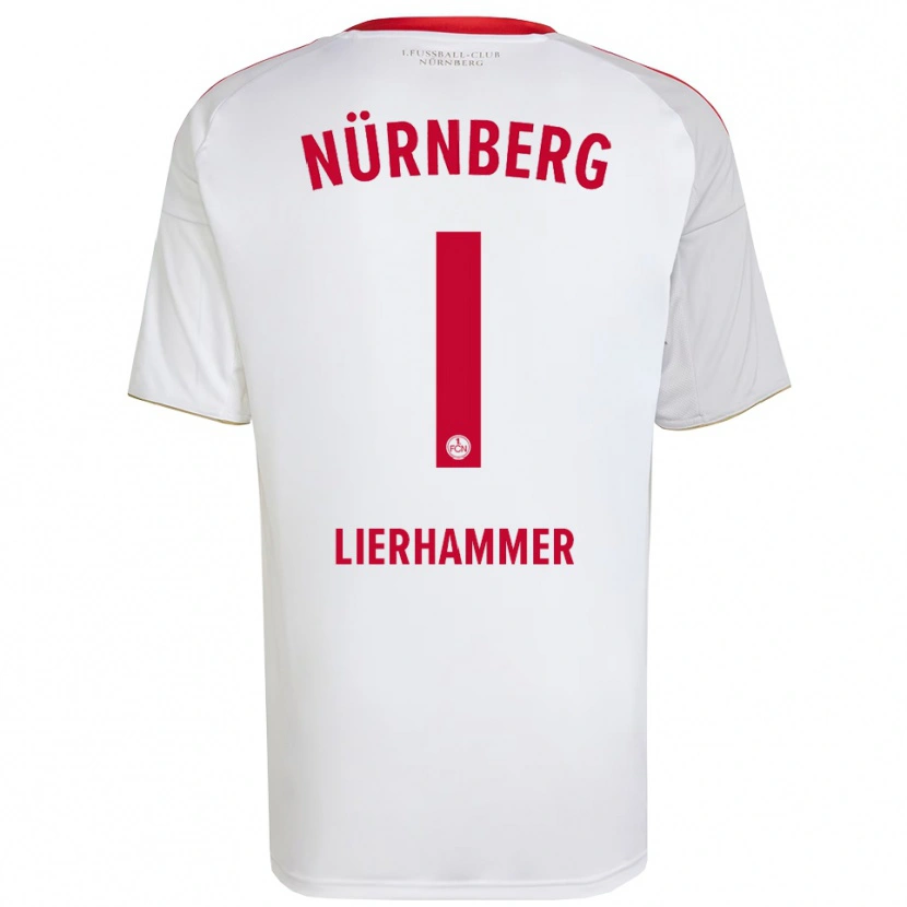 Danxen Mujer Camiseta Tim Lierhammer #1 Blanco Rojo 2ª Equipación 2025/26 La Camisa