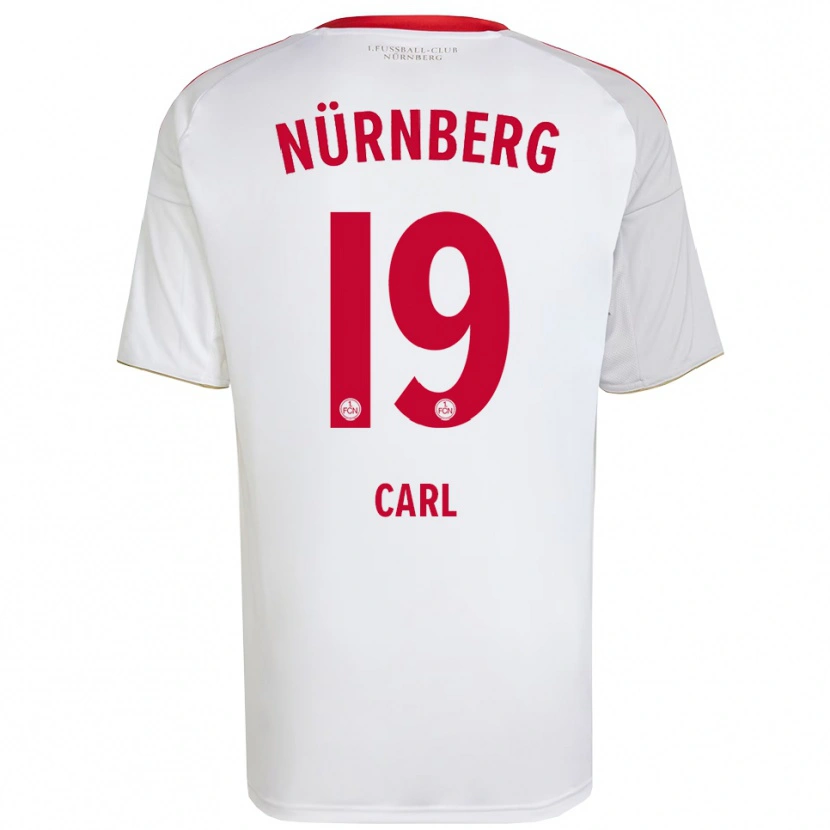 Danxen Mujer Camiseta Ferdinand Carl #19 Blanco Rojo 2ª Equipación 2025/26 La Camisa