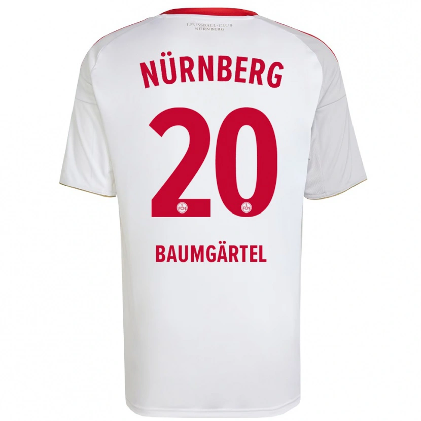 Danxen Mujer Camiseta Jacqueline Baumgärtel #20 Blanco Rojo 2ª Equipación 2025/26 La Camisa
