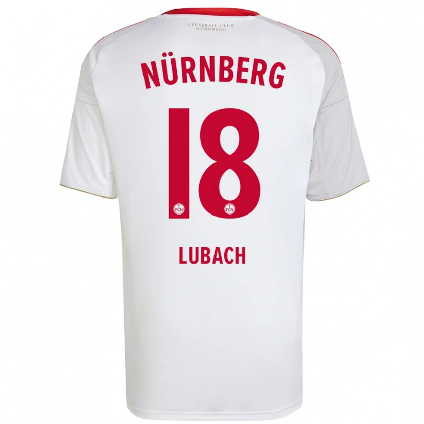 Danxen Mujer Camiseta Rafael Lubach #18 Blanco Rojo 2ª Equipación 2025/26 La Camisa