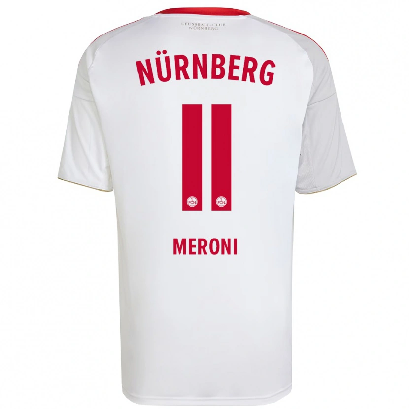 Danxen Mujer Camiseta Lara Meroni #11 Blanco Rojo 2ª Equipación 2025/26 La Camisa