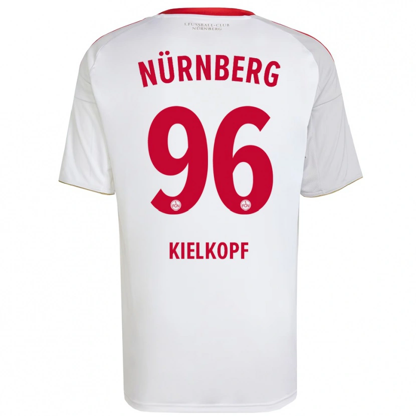 Danxen Mujer Camiseta Felix Kielkopf #96 Blanco Rojo 2ª Equipación 2025/26 La Camisa