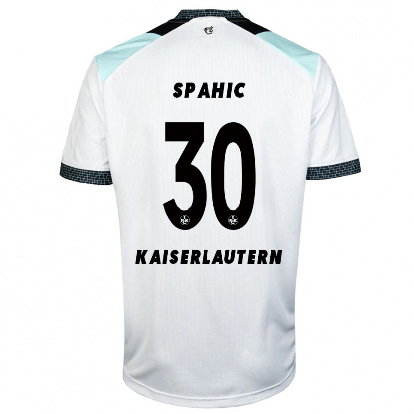 Danxen Mujer Camiseta Avdo Spahic #30 Blanco Negro 2ª Equipación 2025/26 La Camisa