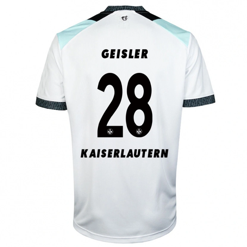 Danxen Mujer Camiseta Felix Geisler #28 Blanco Negro 2ª Equipación 2025/26 La Camisa