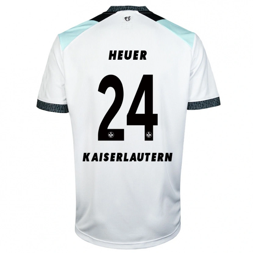 Danxen Mujer Camiseta Jannis Heuer #24 Blanco Negro 2ª Equipación 2025/26 La Camisa