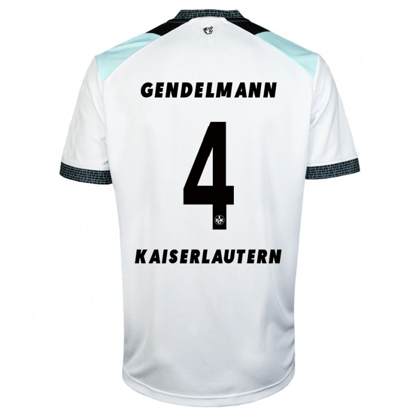 Danxen Mujer Camiseta Nikita Gendelmann #4 Blanco Negro 2ª Equipación 2025/26 La Camisa
