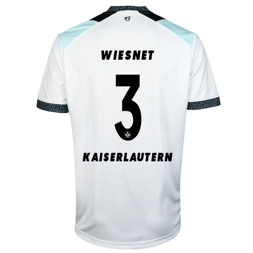 Danxen Mujer Camiseta Melvin Wiesnet #3 Blanco Negro 2ª Equipación 2025/26 La Camisa
