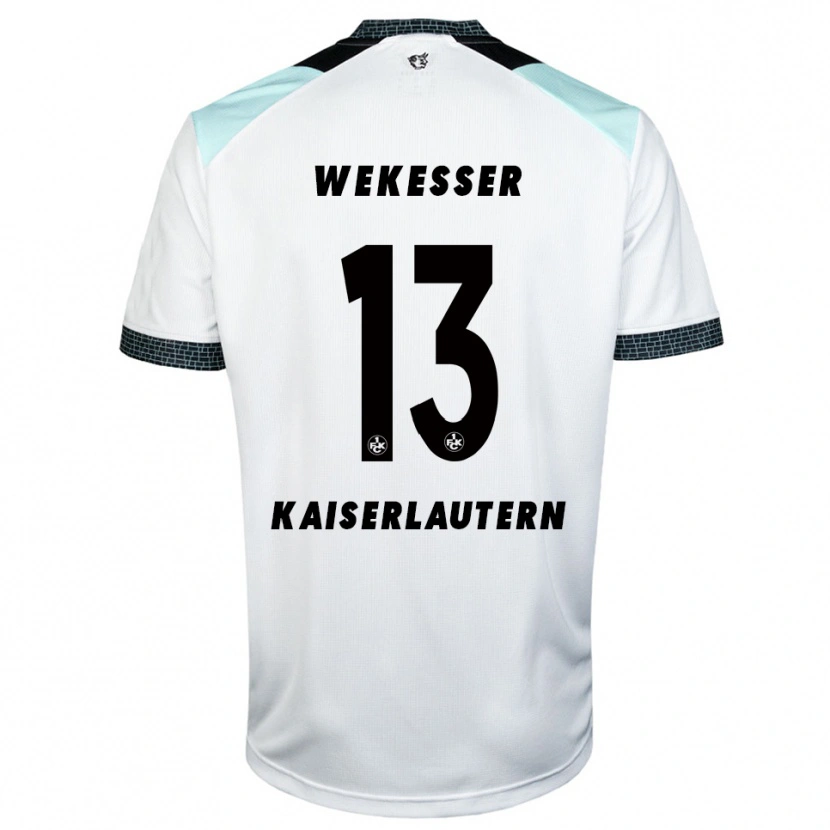 Danxen Mujer Camiseta Erik Wekesser #13 Blanco Negro 2ª Equipación 2025/26 La Camisa
