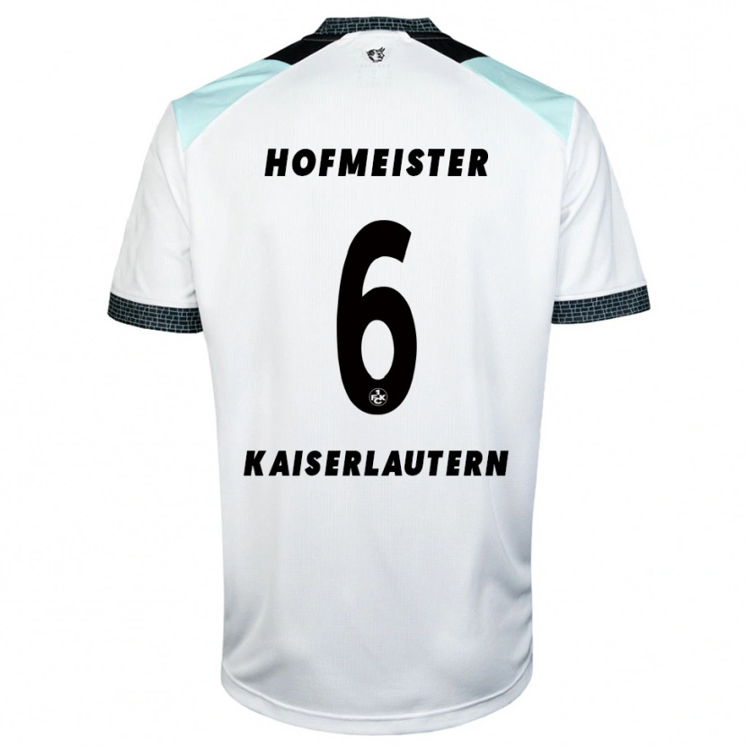 Danxen Mujer Camiseta Dion Hofmeister #6 Blanco Negro 2ª Equipación 2025/26 La Camisa
