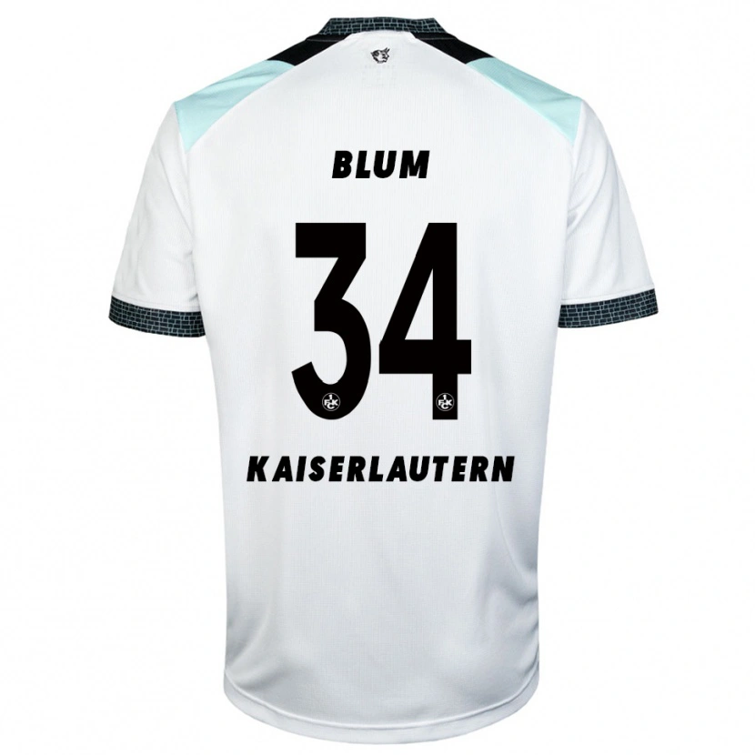 Danxen Mujer Camiseta Shawn Blum #34 Blanco Negro 2ª Equipación 2025/26 La Camisa