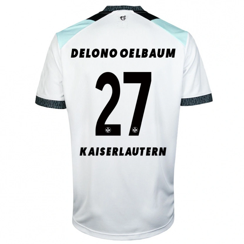 Danxen Mujer Camiseta Kenny Delono Oelbaum #27 Blanco Negro 2ª Equipación 2025/26 La Camisa