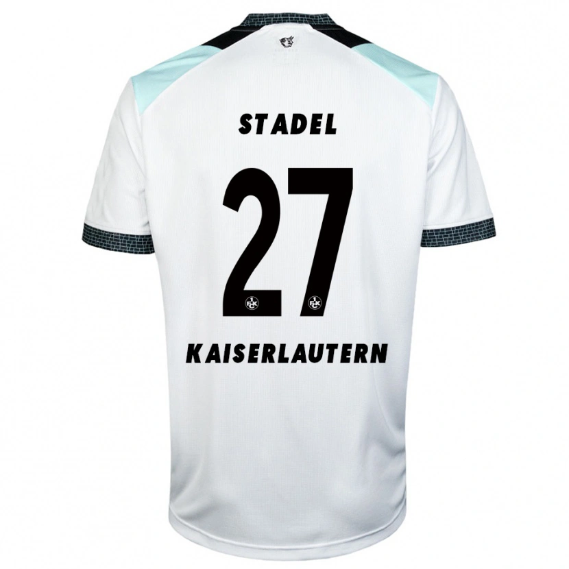 Danxen Mujer Camiseta Maddox Stadel #27 Blanco Negro 2ª Equipación 2025/26 La Camisa