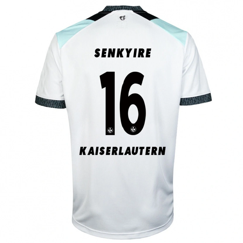 Danxen Mujer Camiseta Benny Senkyire #16 Blanco Negro 2ª Equipación 2025/26 La Camisa