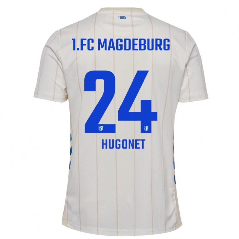 Danxen Mujer Camiseta Jean Hugonet #24 Blanco Azul 2ª Equipación 2025/26 La Camisa