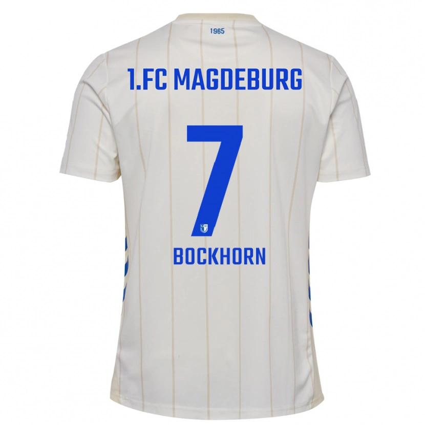 Danxen Mujer Camiseta Herbert Bockhorn #7 Blanco Azul 2ª Equipación 2025/26 La Camisa
