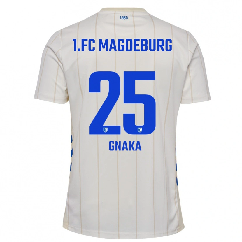 Danxen Mujer Camiseta Silas Gnaka #25 Blanco Azul 2ª Equipación 2025/26 La Camisa