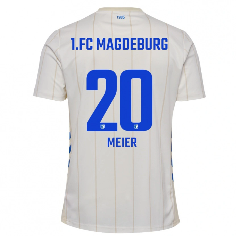Danxen Mujer Camiseta Nick Meier #20 Blanco Azul 2ª Equipación 2025/26 La Camisa