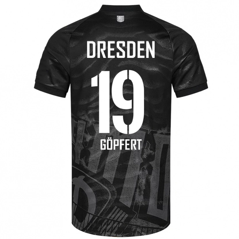 Danxen Mujer Camiseta Fabius-Leander Göpfert #19 Negro Gris 2ª Equipación 2025/26 La Camisa