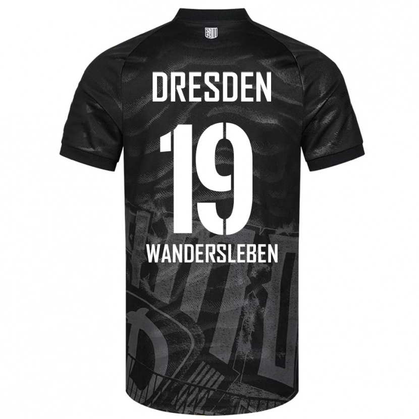 Danxen Mujer Camiseta Arian-Rayan Wandersleben #19 Negro Gris 2ª Equipación 2025/26 La Camisa