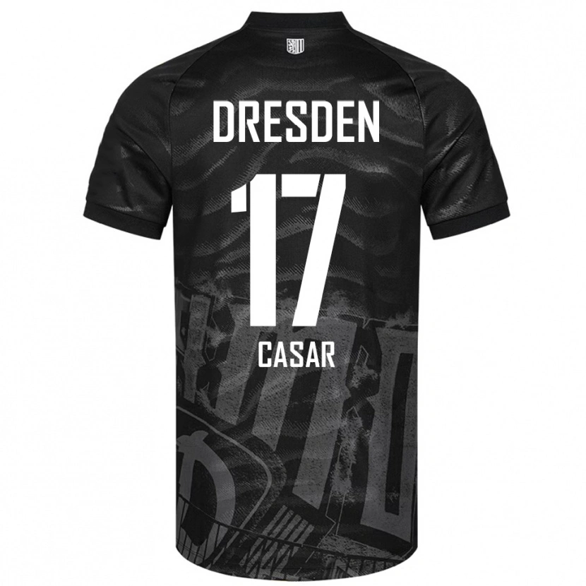 Danxen Mujer Camiseta Aljaz Casar #17 Negro Gris 2ª Equipación 2025/26 La Camisa