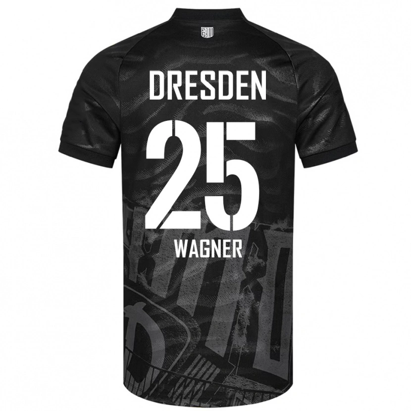 Danxen Mujer Camiseta Noah Wagner #25 Negro Gris 2ª Equipación 2025/26 La Camisa