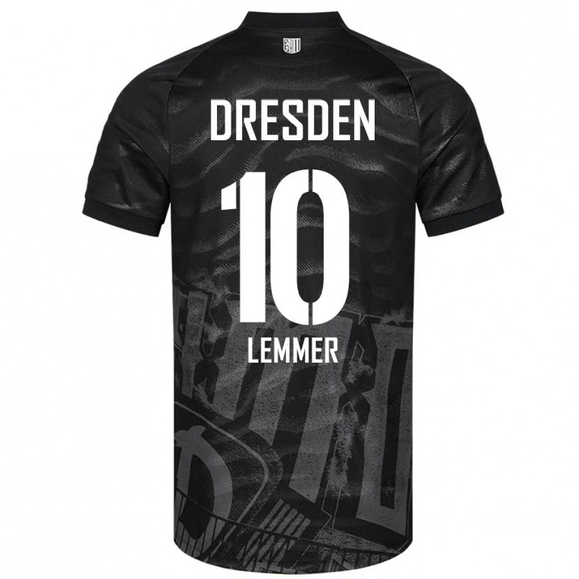 Danxen Mujer Camiseta Jakob Lemmer #10 Negro Gris 2ª Equipación 2025/26 La Camisa