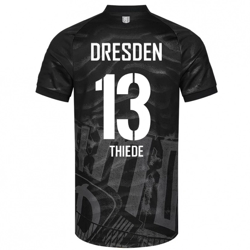 Danxen Mujer Camiseta Tristan Thiede #13 Negro Gris 2ª Equipación 2025/26 La Camisa