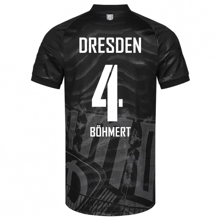 Danxen Mujer Camiseta Jonas Böhmert #4 Negro Gris 2ª Equipación 2025/26 La Camisa