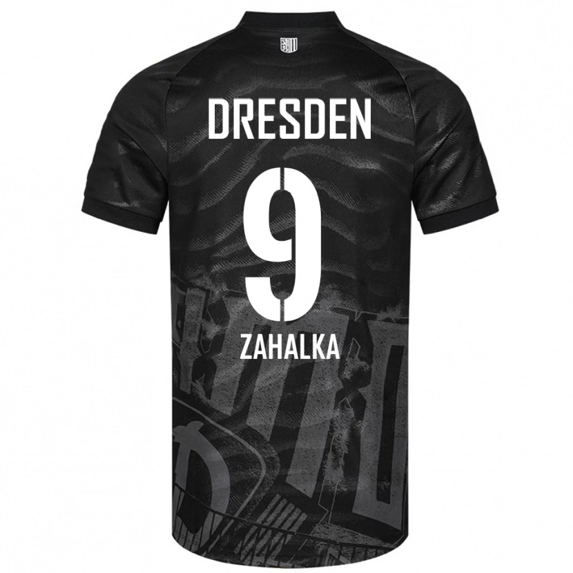 Danxen Mujer Camiseta Filip Zahalka #9 Negro Gris 2ª Equipación 2025/26 La Camisa