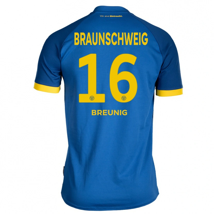 Danxen Mujer Camiseta Louis Breunig #16 Azul Real Amarillo 2ª Equipación 2025/26 La Camisa
