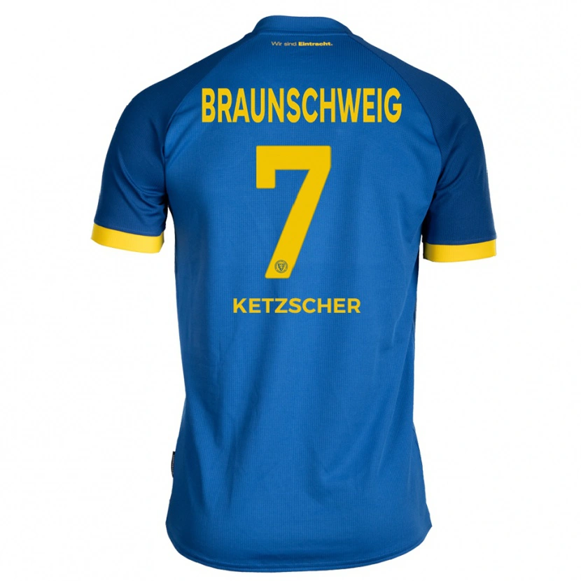 Danxen Mujer Camiseta Mika Ketzscher #7 Azul Real Amarillo 2ª Equipación 2025/26 La Camisa