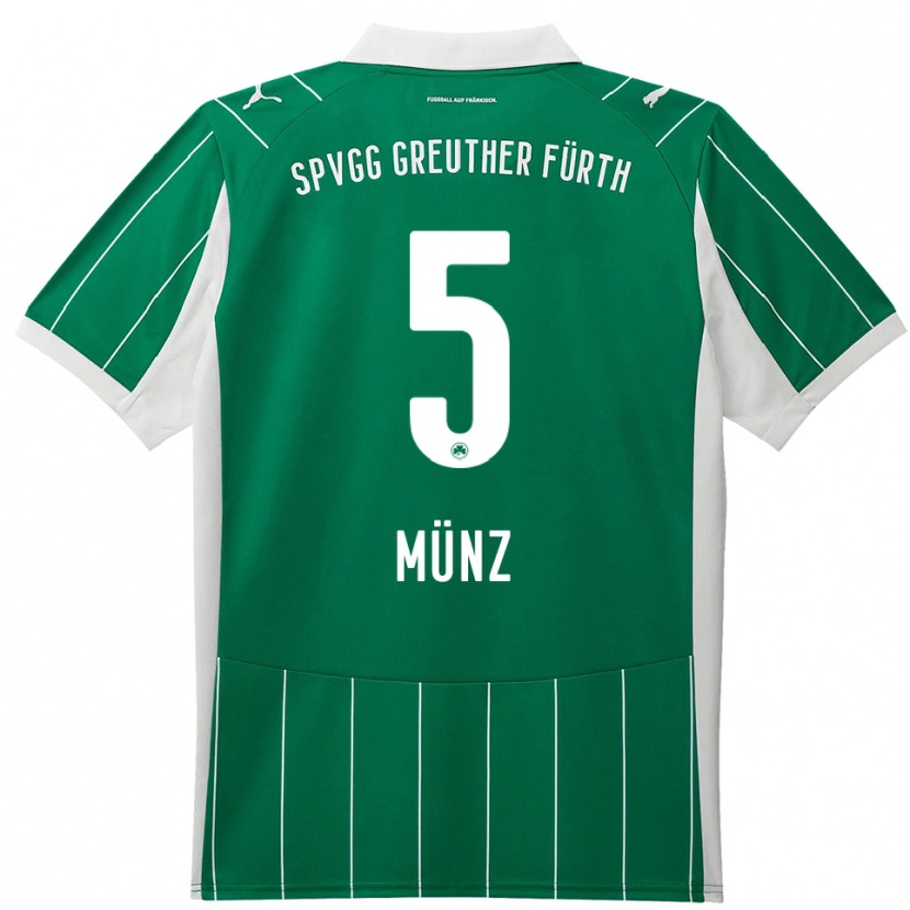 Danxen Mujer Camiseta Reno Münz #5 Verde Blanco 2ª Equipación 2025/26 La Camisa