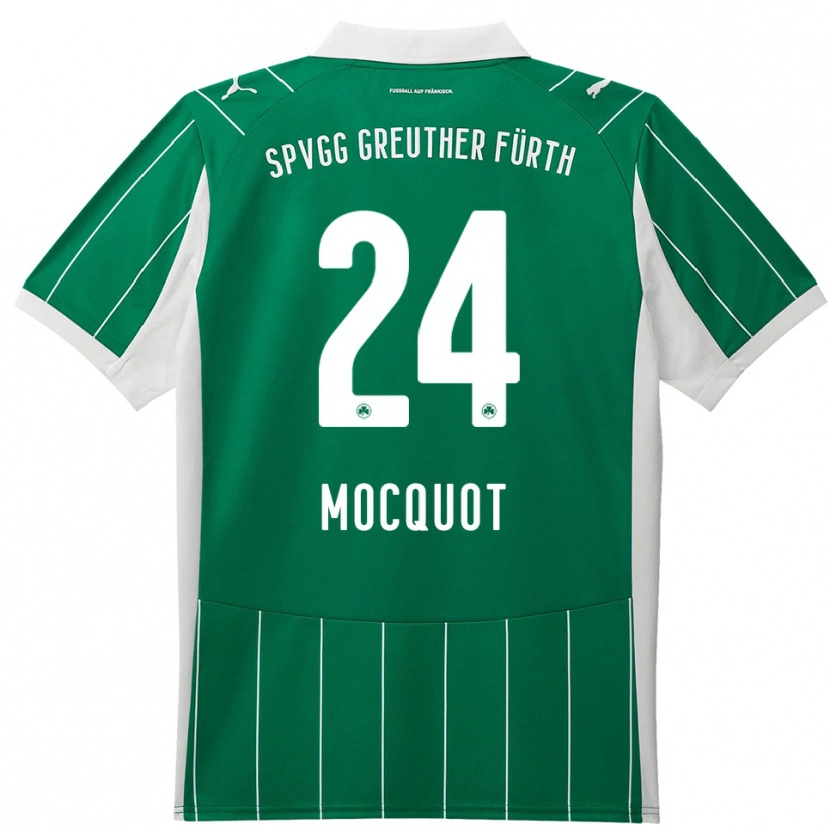 Danxen Mujer Camiseta Leonidas Mocquot #24 Verde Blanco 2ª Equipación 2025/26 La Camisa