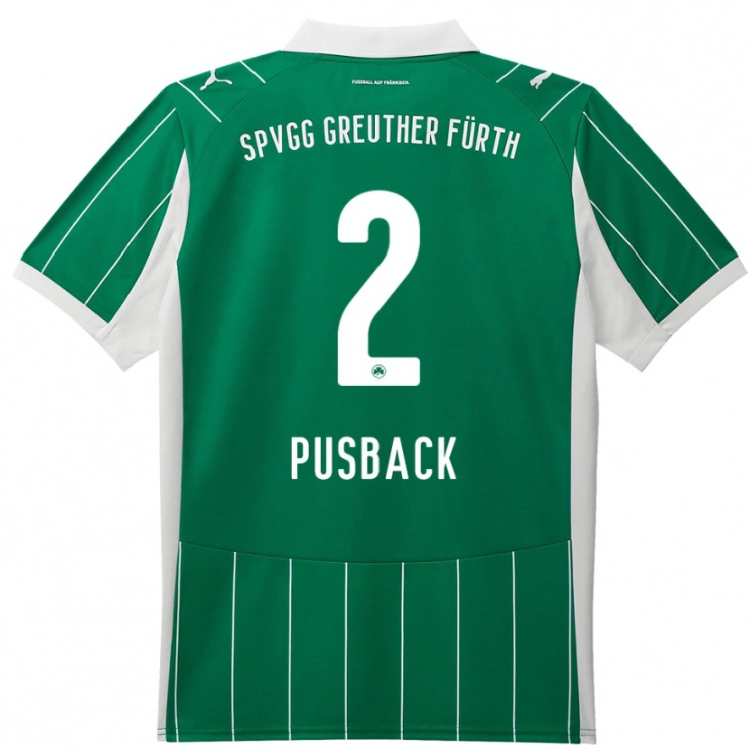 Danxen Mujer Camiseta Tim Pusback #2 Verde Blanco 2ª Equipación 2025/26 La Camisa